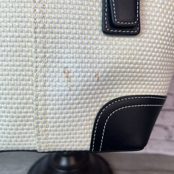Vintage Coach 4467 Woven Straw Mini Tote Bag - Picture 4 of 8